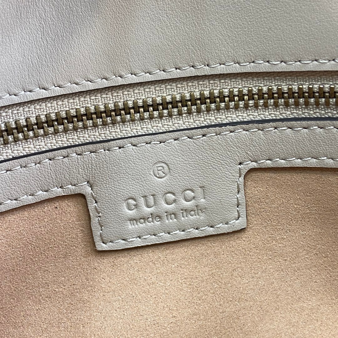 GG Light Gray Mini Handbag #443497 - Image 9