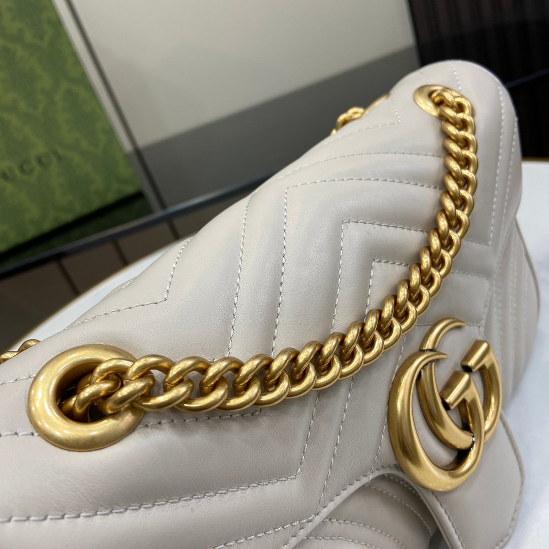 GG Light Gray Mini Handbag #443497 - Image 6