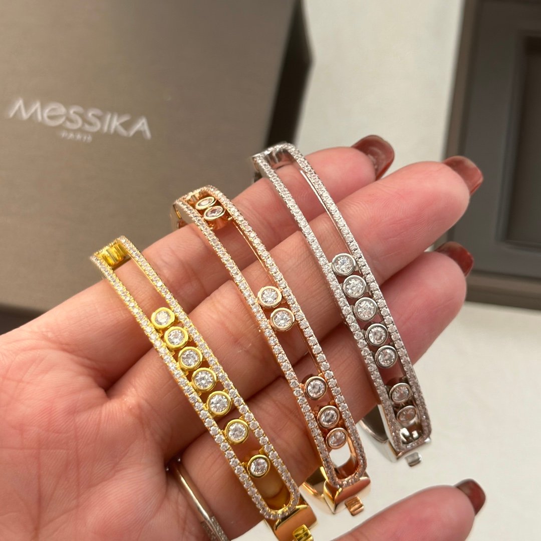 Messika new luxury seven diamond sliding bracelet exquisite inlay craftsmanship - Image 4