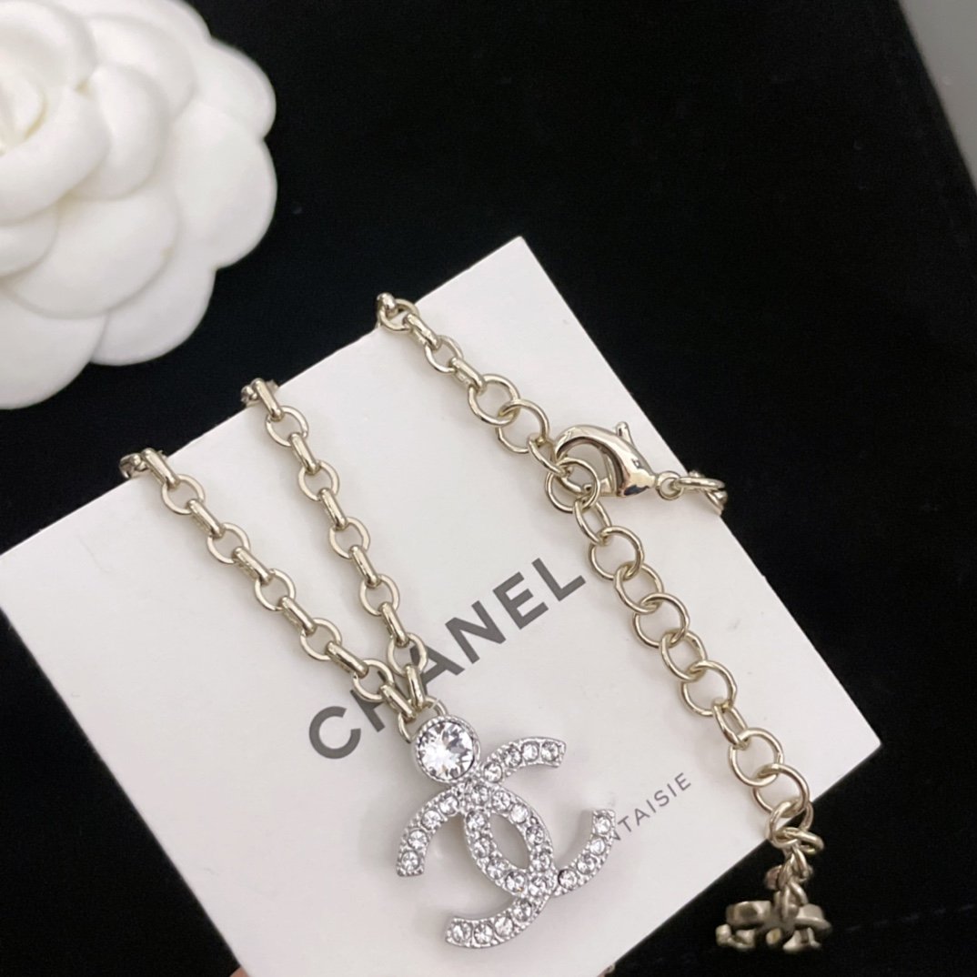 Chanel solitaire double c gold chain necklace - Image 6