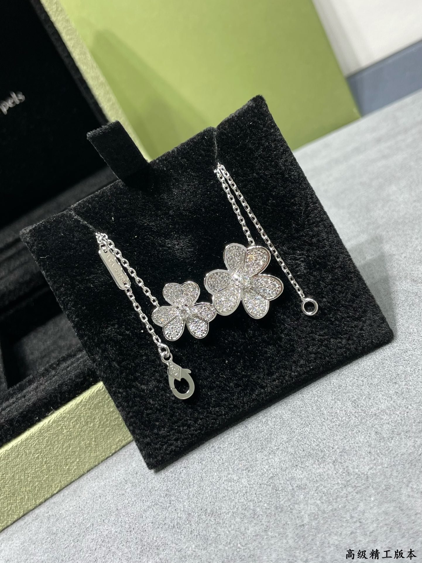 VCA double flower clover necklace, rose gold, - Image 7