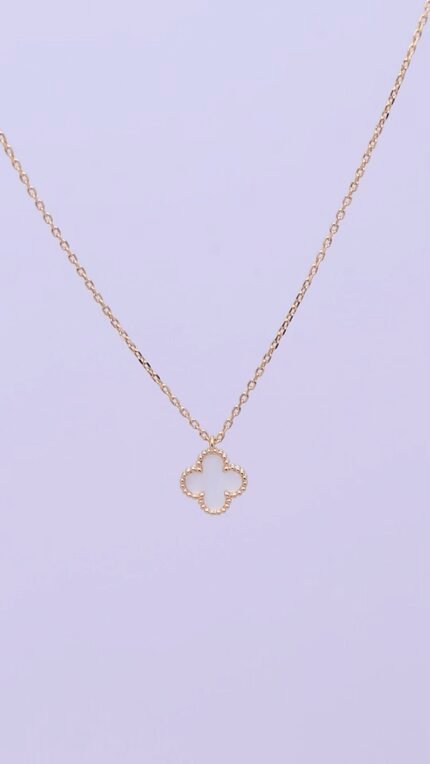 VCA CNC printed single flower necklace