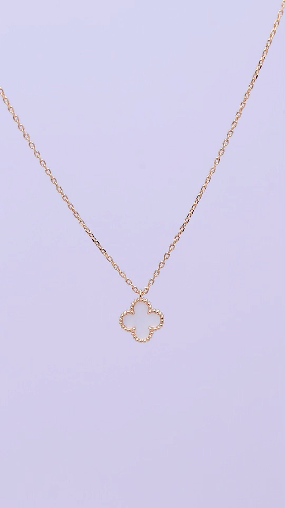 VCA CNC printed single flower necklace