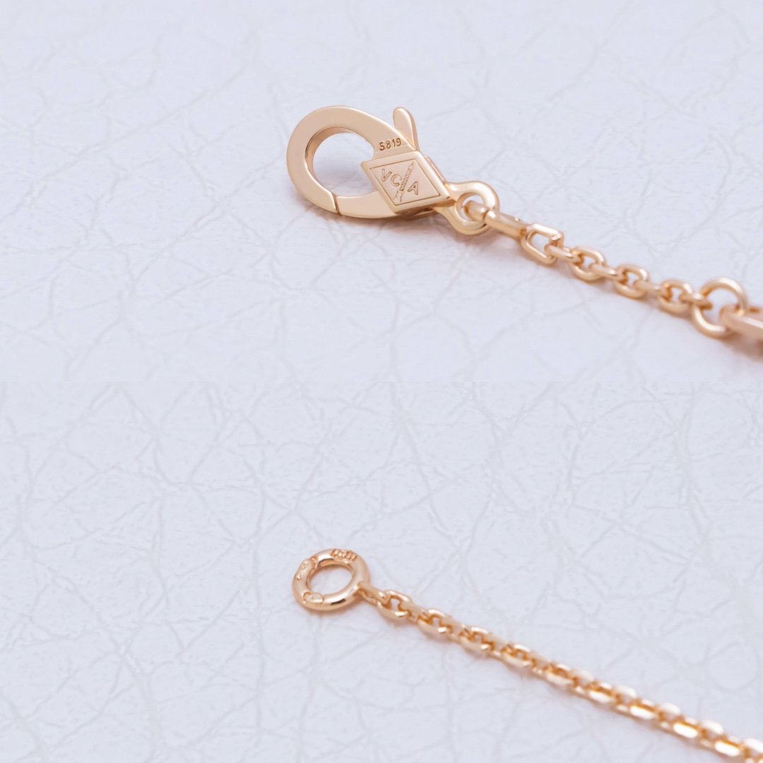 VCA full diamond butterfly necklace / rose gold - Image 6