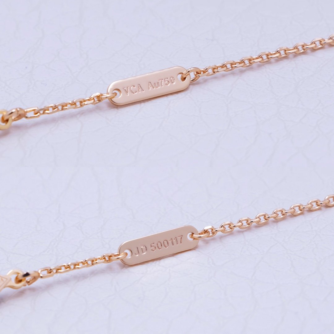 VCA full diamond butterfly necklace / rose gold - Image 5