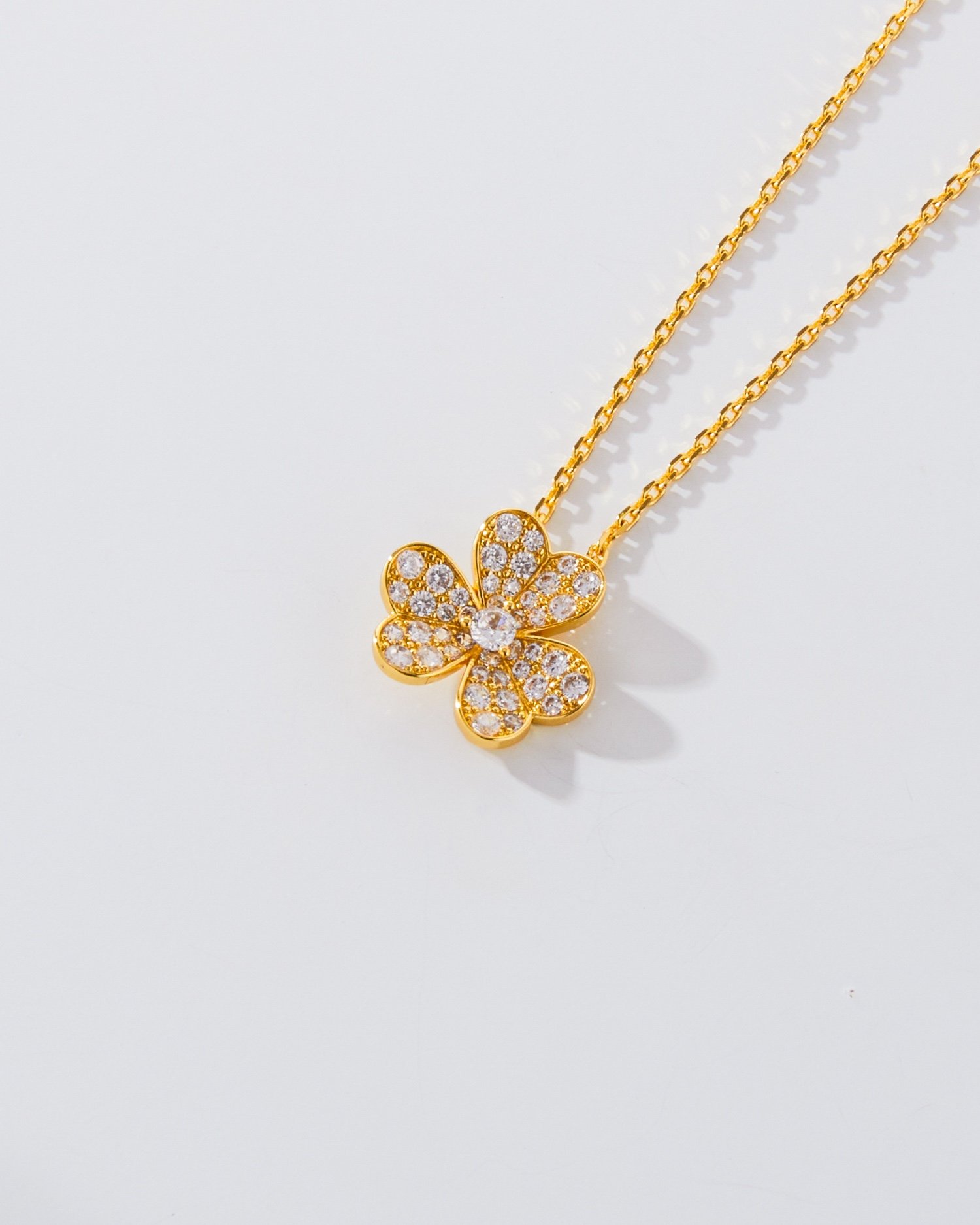Van Cleef Arpels VCA Full Diamond Clover Necklace - Image 10