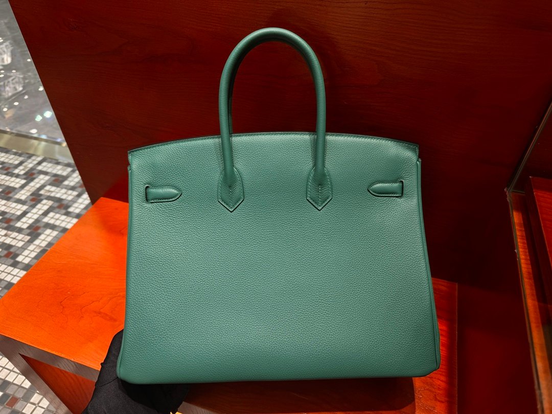 H Birkin 35cm【Birkin bag】togo leather Handmade Peacock Green - Image 2