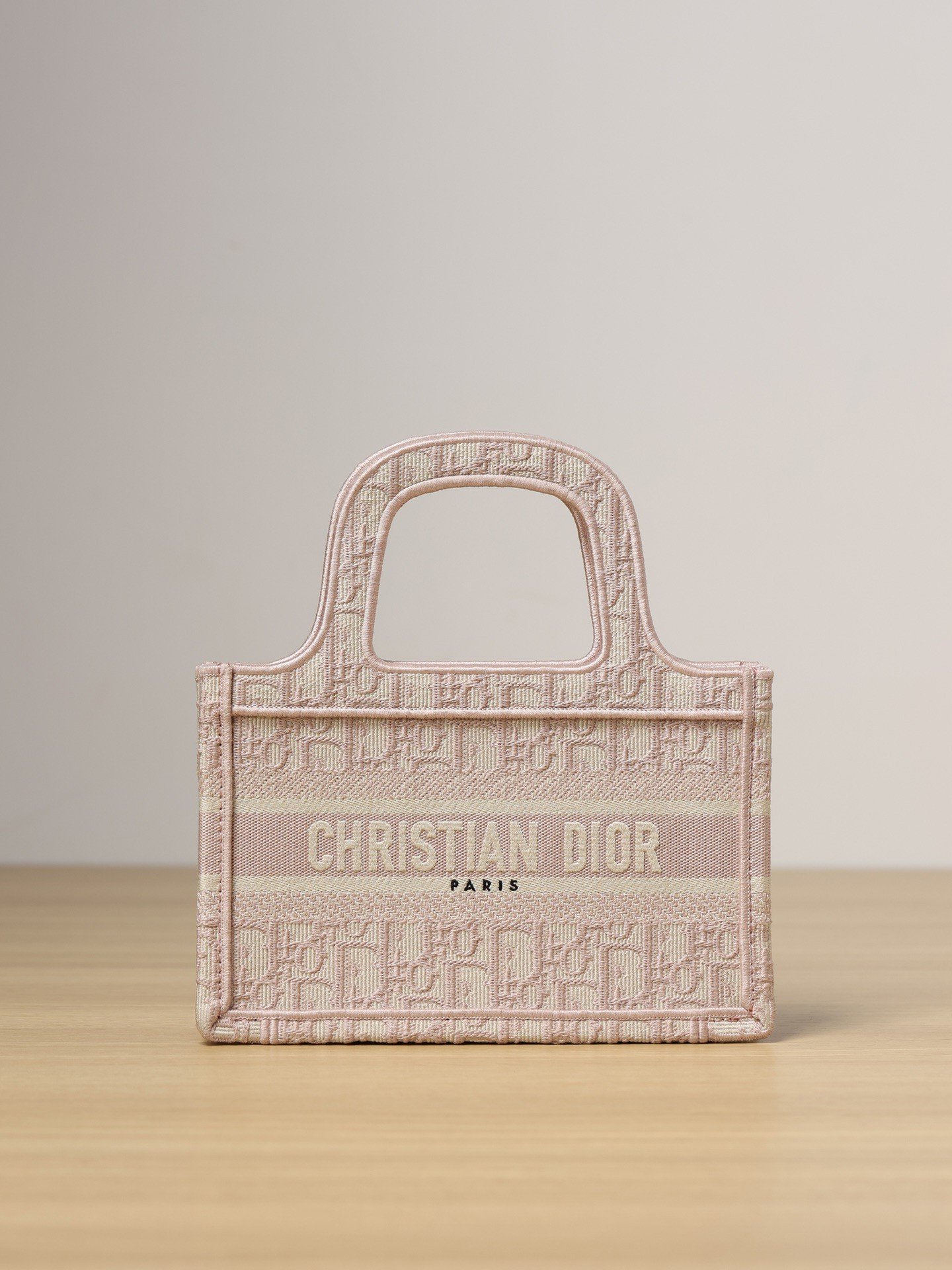 Mini Book Tote Handbag
Rose Pink Oblique Print