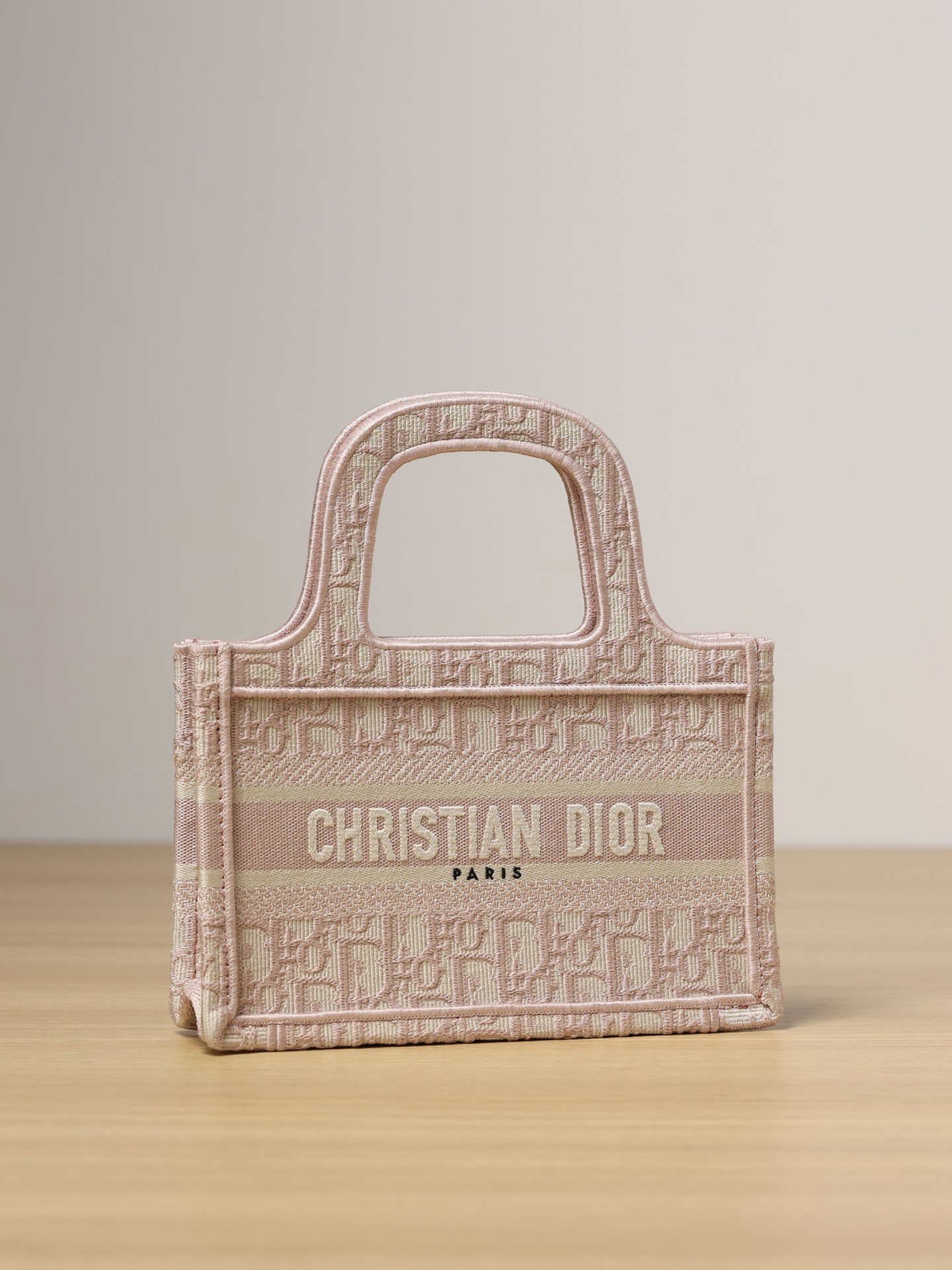 Mini Book Tote Handbag
Rose Pink Oblique Print - Image 4