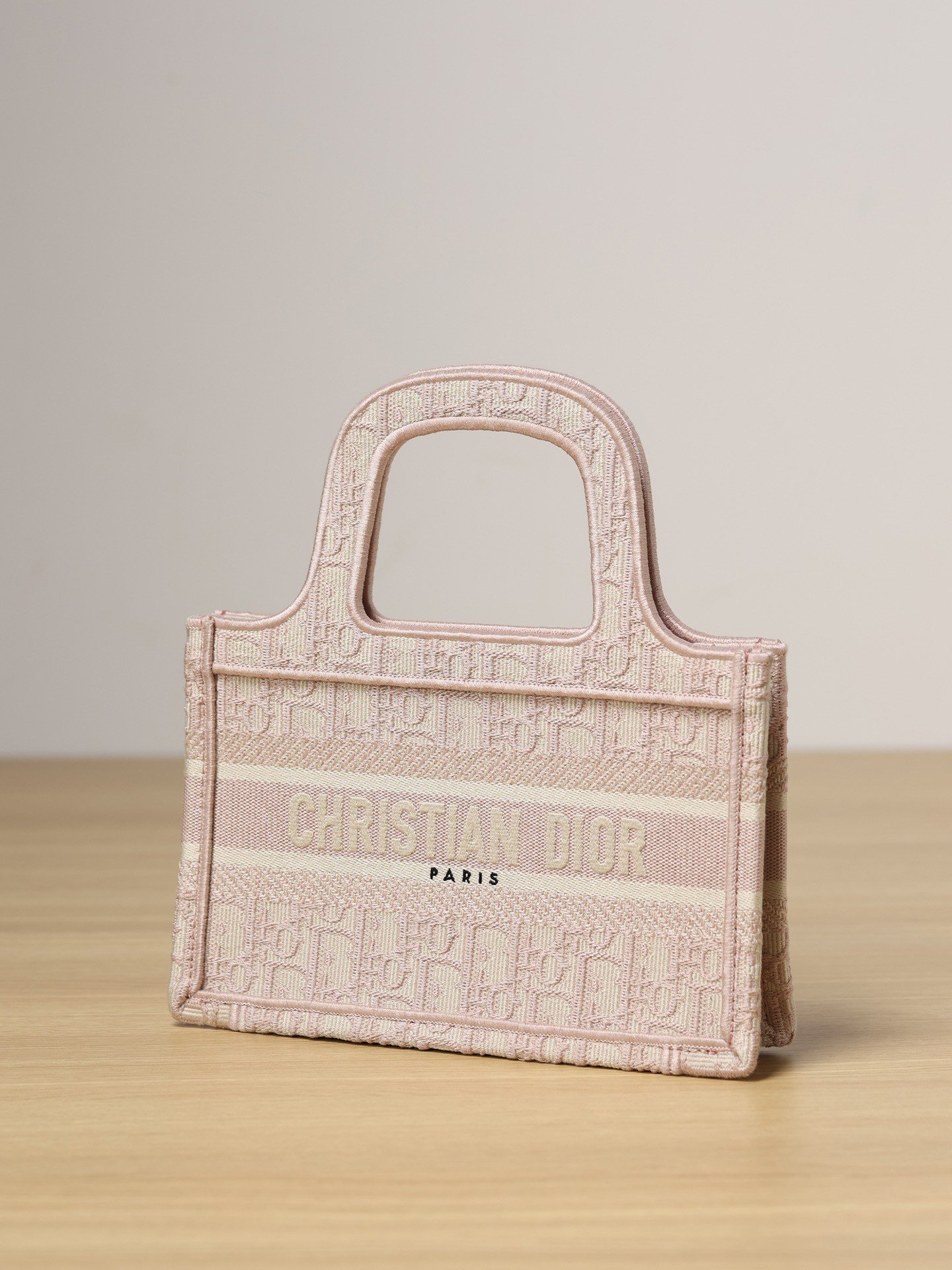 Mini Book Tote Handbag
Rose Pink Oblique Print - Image 2