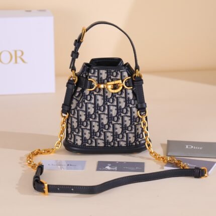 Small cest dior handbag blue oblique print exclusive