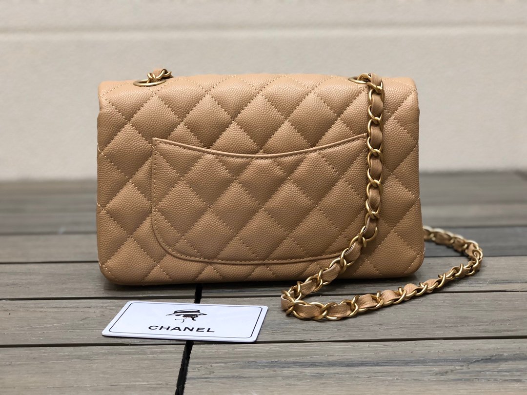 CF classic 1116#mini style retro old gilt hardware new fine ball pattern original calfskin with top-grade sheepskin inside
Size: 20*12.5*7 - Image 4