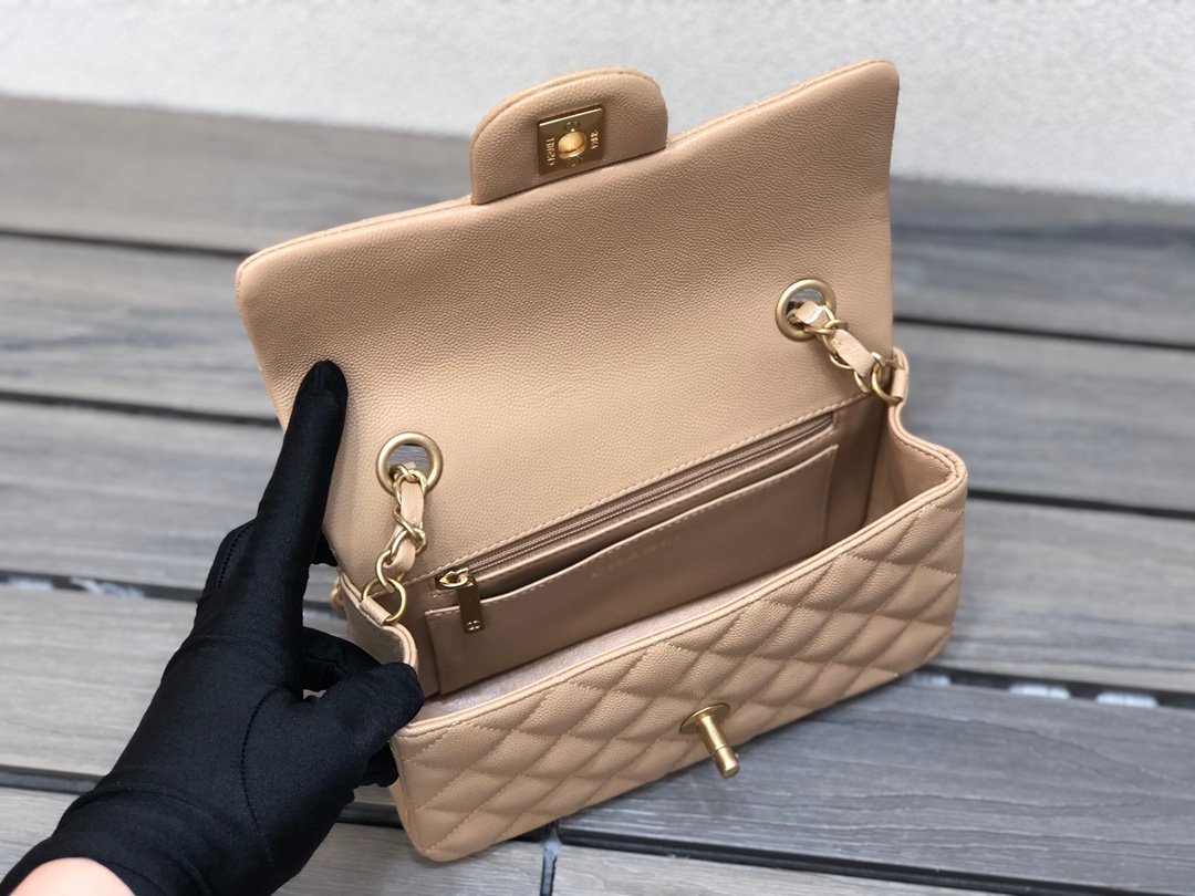 CF classic 1116#mini style retro old gilt hardware new fine ball pattern original calfskin with top-grade sheepskin inside
Size: 20*12.5*7 - Image 8