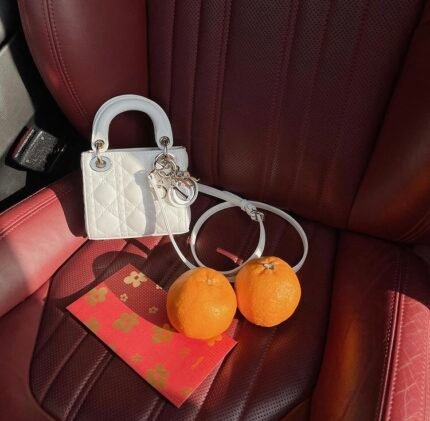 The milky white Dior micro super mini bag