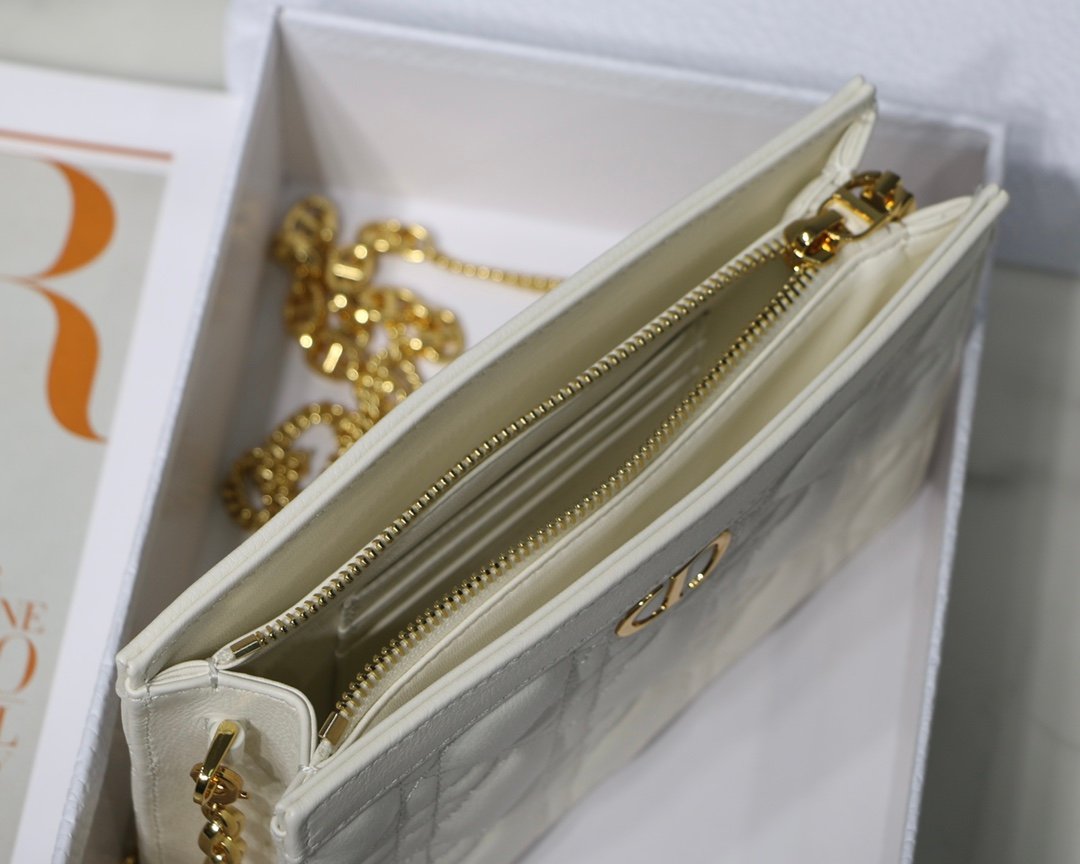 【Di.or Caro Chain Bag】7002 White - Image 9