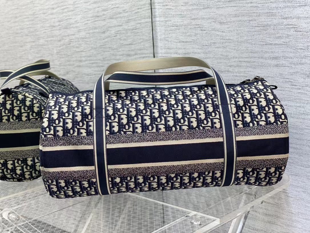 Dior top imported original embroidered canvas travel bag - Image 2