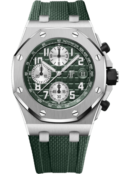 Green strap ?C Titanium military green dial ?C Watch ?C 42mm