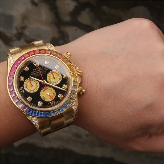 Daytona Rainbow Diamond Yellow Gold Stainless Steel 40mm - Image 5