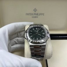 Green dial silver stainless steel strap men's watch 40 mm - Image 28