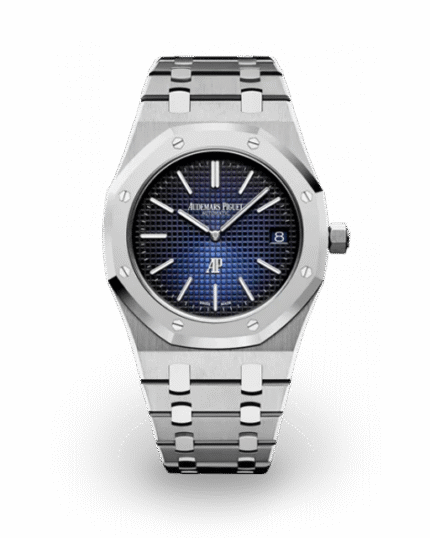 Silver 904L Steel Smoked Blue Dial ?C Watch ?C 39mm