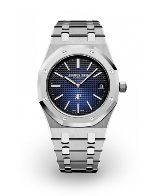 Silver 904L Steel Smoked Blue Dial ?C Watch ?C 39mm