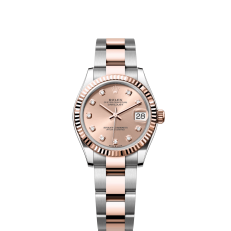 The Oyster Perpetual Datejust 31 is available in Everose gold and Oystersteel. with a rose gold-colour dial set with diamonds and an Oyster bracelet. -m278271-0023 - Image 6