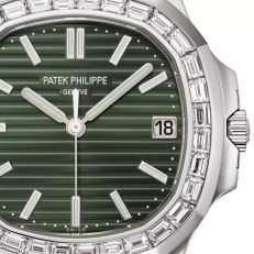 Green dial silver stainless steel strap men's watch 40 mm - Image 33