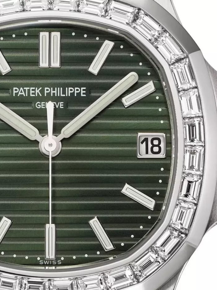 Green dial silver stainless steel strap men's watch 40 mm - Image 15