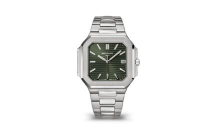 Green Dial Silver Stainless Steel Strap Men's Watch 45mm