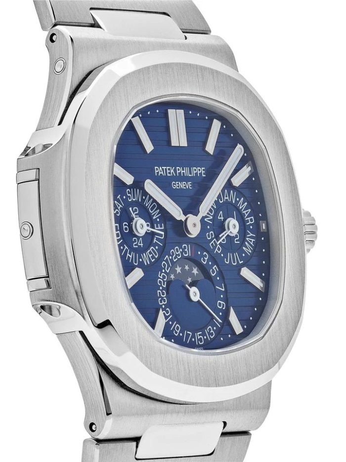 Blue dial with silver stainless steel strap watch 40 mm - Image 4