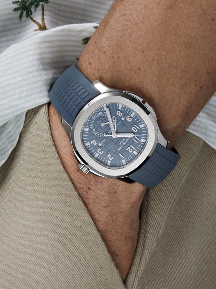 Gray blue dial. gray blue silicone strap. men's watch 40.8 mm - Image 2