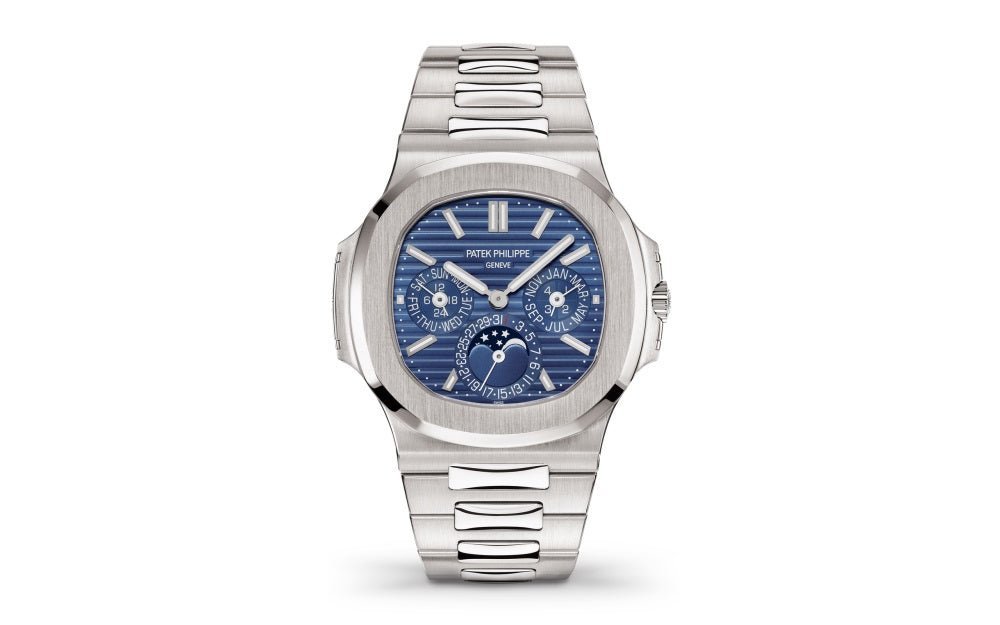 Blue dial with silver stainless steel strap watch 40 mm