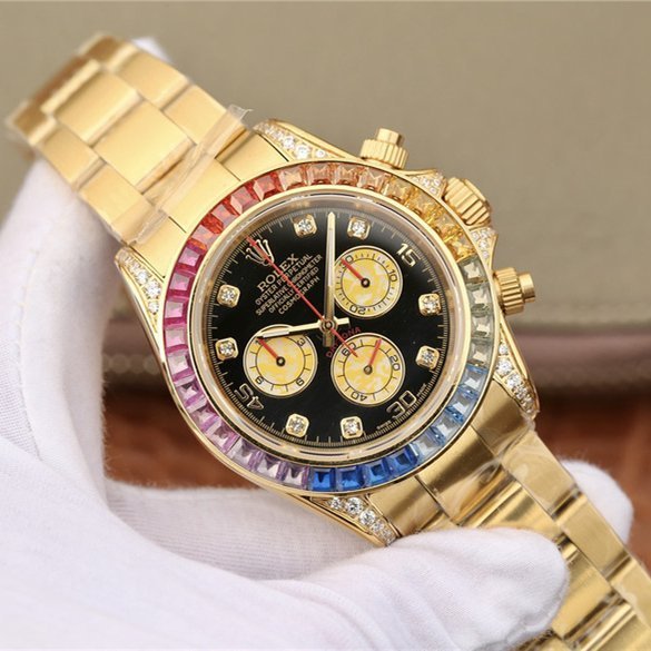 Daytona Rainbow Diamond Yellow Gold Stainless Steel 40mm - Image 4