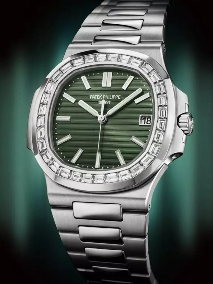 Green dial silver stainless steel strap men's watch 40 mm - Image 16