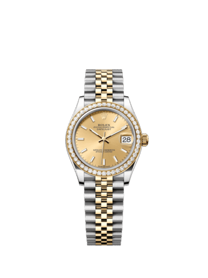 The Oyster Perpetual Datejust 31 in yellow gold and Oystersteel with a champagne-coloured dial and a Jubilee bracelet. -m278383rbr-0014