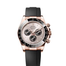 The Oyster Perpetual Cosmograph Daytona in 18 ct Everose gold features a sunrise gold and gloss black dial and an Oysterflex strap with a black Cerachrom bezel with tachymeter. -m126515ln-0006 40mm - Image 16