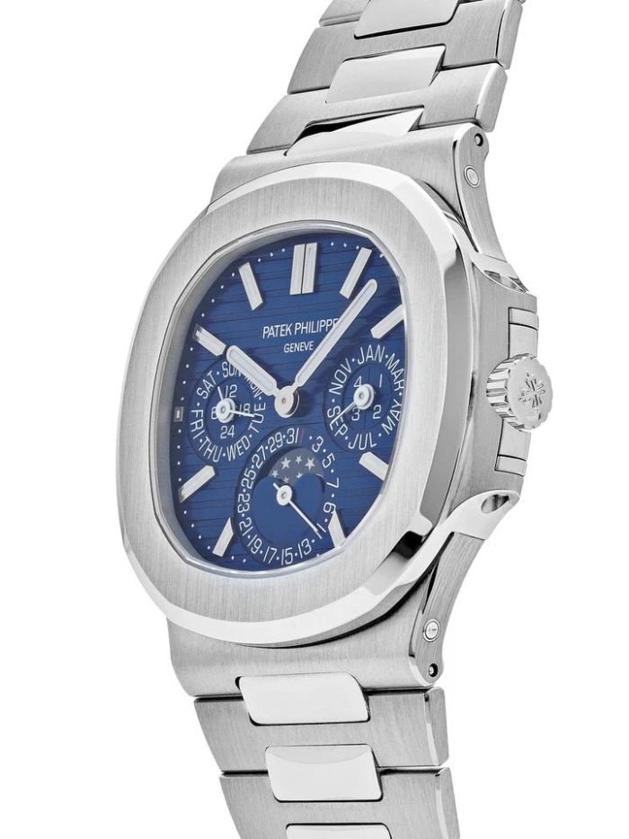 Blue dial with silver stainless steel strap watch 40 mm - Image 3