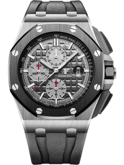 Grey strap ?C Titanium dark grey dial ?C Watch ?C 44mm