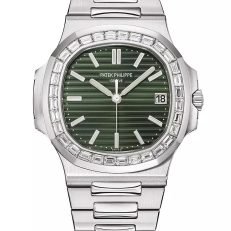 Green dial silver stainless steel strap men's watch 40 mm - Image 19