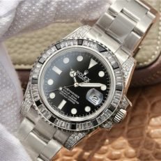 Rolex Submariner Silver Black Diamond 40mm - Image 25