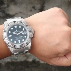 Rolex Submariner Silver Black Diamond 40mm - Image 18