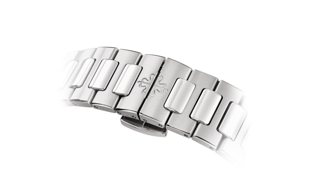 Silver-white dial. silver stainless steel strap. watch 35.2 mm - Image 7