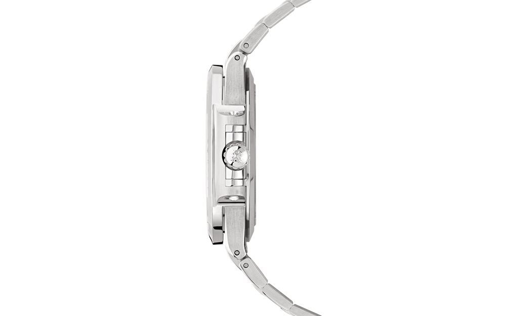 Silver-white dial. silver stainless steel strap. watch 35.2 mm - Image 5