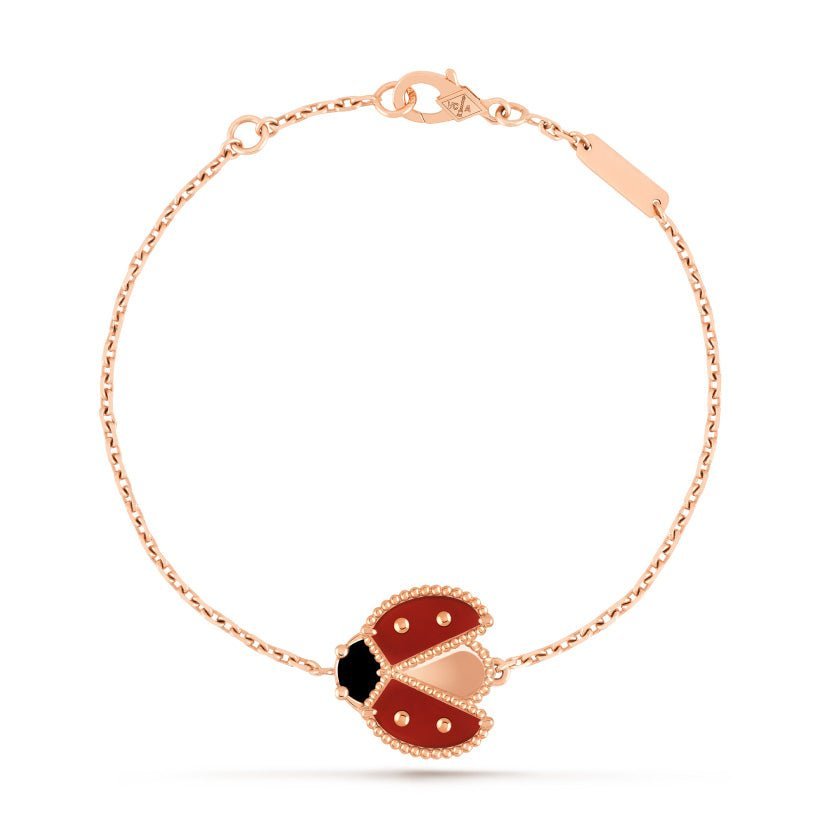 Lucky Spring bracelet. open wings ladybug