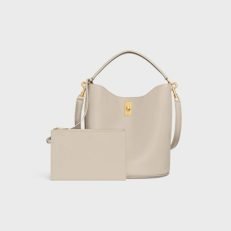BUCKET 16 BAG IN SMOOTH CALFSKIN LIGHT STONE - Image 8