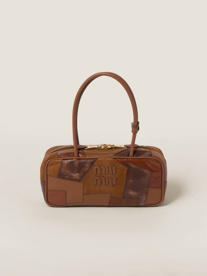 Beau leather patchwork bag