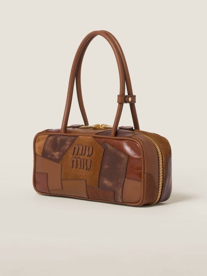 Beau leather patchwork bag - Image 2