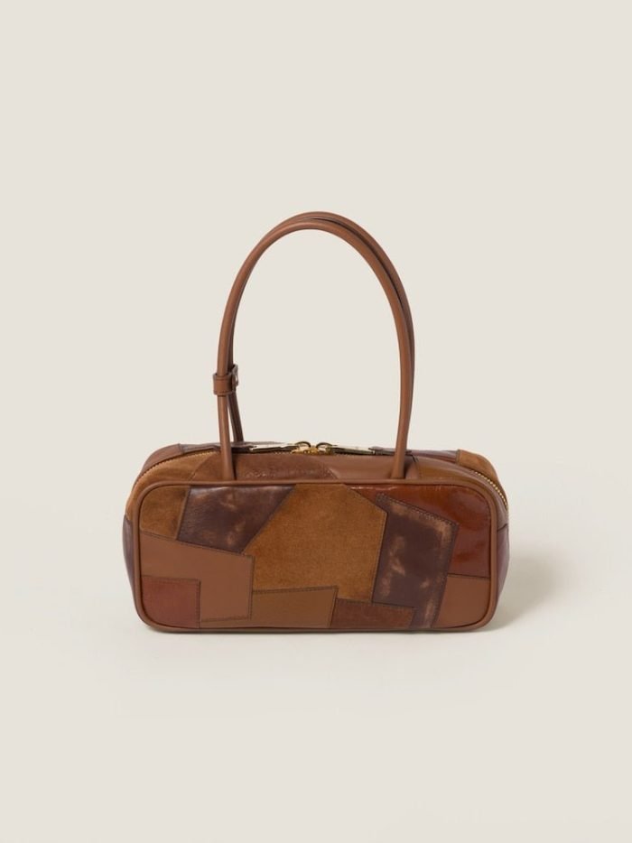 Beau leather patchwork bag - Image 3
