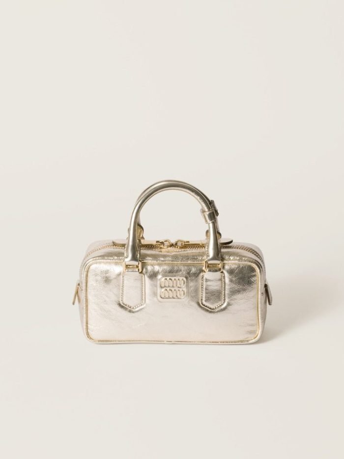 Arcadie laminated nappa leather bag