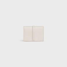 CARD HOLDER WITH FLAP 16 IN SATINATED CALFSKIN WHITE COTTON - Image 8